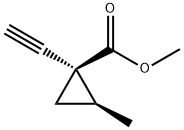 Cyclopropanecarboxylic acid, 1-ethynyl-2-methyl-, methyl ester, cis- (9CI) 化学構造式