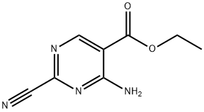 5-Pyrimidinecarboxylicacid, 4-амин-2-циано-, этиловый эфир (8CI) структура