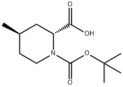 (+/-)-TRANS-N-BOC-4-METHYL-PIPECOLINIC ACID 结构式