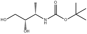 Carbamic acid, [(1S,2S)-2,3-dihydroxy-1-methylpropyl]-, 1,1-dimethylethyl 结构式