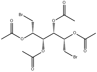 1,6-Dibromo-1,6-dideoxy-D-mannitol 2,3,4,5-tetraacetate, 15410-49-8, 结构式