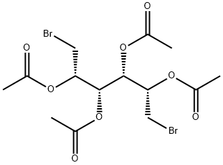 1,6-Dibromo-1,6-dideoxy-D-mannitol 2,3,4,5-tetraacetate 结构式