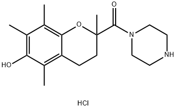 2,5,7,8-Tetramethyl-2-(piperazine-1-carbonyl)-3,4-dihydro-2H-1-benzopyran-6-ol hydrochloride|化合物 T28878