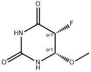 2,4(1H,3H)-Pyrimidinedione,5-fluorodihydro-6-methoxy-,cis-(9CI) 结构式