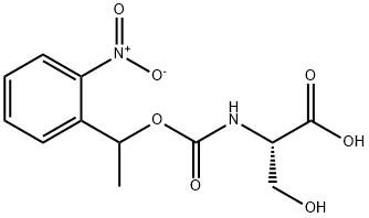 N-1-(2-nitrophenyl)ethoxycarbonylserine Structure