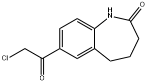 7-(chloroacetyl)-1,3,4,5-tetrahydro-2H-1-benzazepin-2-one Struktur