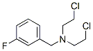 N,N-ビス(2-クロロエチル)-m-フルオロベンジルアミン 化学構造式