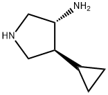 3-Pyrrolidinamine,4-cyclopropyl-,trans-(9CI) 结构式