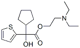 2-diethylaminoethyl alpha-cyclopentyl-alpha-2-thienylglycollate  Struktur