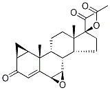 6-Deschloro-6,7-epoxy Cyproterone Acetate 化学構造式