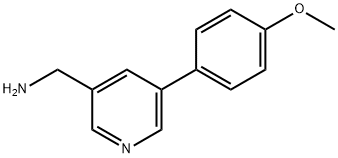 (5-(4-甲氧苯基)吡啶-3-基)甲胺 结构式