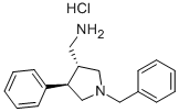 [(3R,4R)-1-BENZYL-4-PHENYLPYRROLIDIN-3-YL]METHANAMINIUM CHLORIDE 结构式