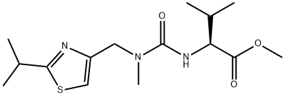 N-((N-甲基-N-((2-异丙基-4-噻唑基)甲基)氨基)甲酰)-L-缬氨酸甲酯,154248-99-4,结构式