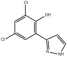 2,4-DICHLORO-6-(1H-PYRAZOL-3-YL)PHENOL,154258-62-5,结构式