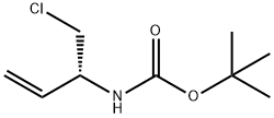 Carbamic acid, [1-(chloromethyl)-2-propenyl]-, 1,1-dimethylethyl ester, (R)- Structure