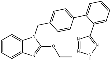 2-ethoxy-1-((2'-(1H-tetrazol-5-yl)biphenyl-4-yl)methyl)benzimidazole Structure