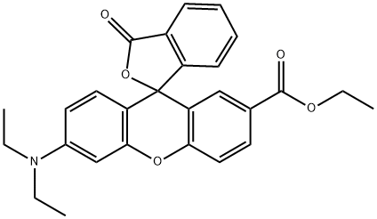 Spiroisobenzofuran-1(3H),9-9Hxanthene-2-carboxylic acid, 6-(diethylamino)-3-oxo-, ethyl ester Structure