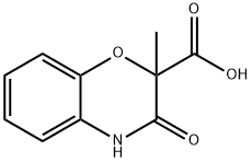 3,4-Dihydro-2-methyl-3-oxo-2H-1,4-benzoxazine-2-carboxylic acid 结构式