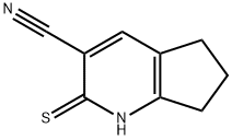 2-巯基-6,7-二氢-5H-环戊二烯[B]吡啶-3-甲腈,154384-01-7,结构式