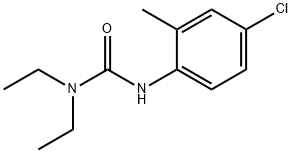 3-(4-クロロ-2-メチルフェニル)-1,1-ジエチル尿素 化学構造式