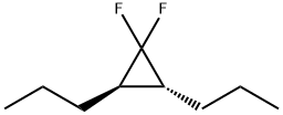 Cyclopropane, 1,1-difluoro-2,3-dipropyl-, trans- (9CI) 结构式