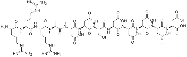 ARG-ARG-ARG-ALA-ASP-ASP-SER-[ASP]5 化学構造式
