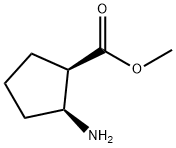 Cyclopentanecarboxylic acid, 2-amino-, methyl ester, (1R-cis)- (9CI) Struktur