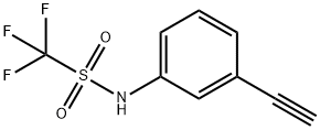 Methanesulfonamide,  N-(3-ethynylphenyl)-1,1,1-trifluoro- 化学構造式
