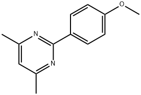 4,6-DIMETHYL-2-(4-METHOXYPHENYL)PYRIMIDINE, 154499-87-3, 结构式