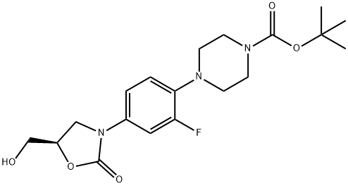 (R)-tert-butyl 4-(2-fluoro-4-(5-(hydroxyMethyl)-2-oxooxazolidin-3-yl)phenyl)piperazine-1-carboxylate Structure