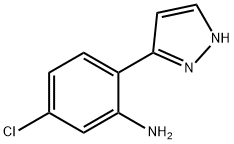 5-クロロ-2-(1H-ピラゾール-5-イル)アニリン 化学構造式