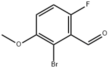 2-溴-6-氟-3-甲氧基苯甲醛 结构式