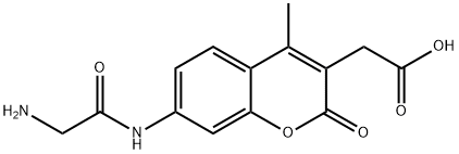 glycyl-7-amino-4-methylcoumarin-3-acetic acid Struktur
