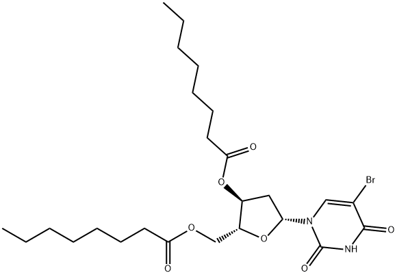 3',5'-dioctanoyl-5-bromodeoxyuridine Struktur