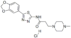 N-(5-benzo[1,3]dioxol-5-yl-1,3,4-thiadiazol-2-yl)-3-(4-methylpiperazin -1-yl)propanamide hydrochloride Struktur