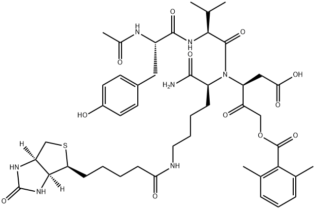 AC-TYR-VAL-LYS(BIOTINYL)-ASP-2,6-DIMETHYLBENZOYLOXYMETHYLKETONE|AC-TYR-VAL-LYS(BIOTINYL)-ASP-2,6-DIMETHYLBENZOYLOXYMETHYLKETONE