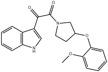1-(INDOL-3-YLGLYOXYLOYL)-3-(O-METHOXYPHENOXY)PYRROLIDINE Structure