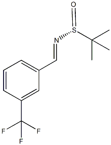 (R)-2-methyl-N-(3-(trifluoromethyl)benzylidene)propane-2-sulfinamide Struktur