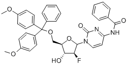 N-[1-[5-O-[Bis(4-methoxyphenyl)phenylmethyl]-2-deoxy-2-fluoro-beta-D-arabinofuranosyl]-1,2-dihydro-2-oxo-4-pyrimidinyl]benzamide|N-[1-[5-O-[二(4-甲氧基苯基)苯甲基]-2-脱氧-2-氟-BETA-D-阿拉伯呋喃糖基]-1,2-二氢-2-氧代-4-嘧啶基]苯甲酰胺