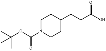 1-BOC-PIPERIDIN-4-YLPROPIONIC ACID Structure