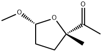 Ethanone, 1-(tetrahydro-5-methoxy-2-methyl-2-furanyl)-, cis- (9CI) 结构式