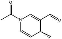 3-Pyridinecarboxaldehyde, 1-acetyl-1,4-dihydro-4-methyl-, (R)- (9CI) Structure