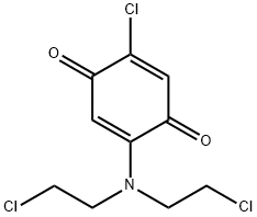 2-[ビス(2-クロロエチル)アミノ]-5-クロロ-p-ベンゾキノン 化学構造式