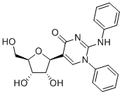 1-PHENYL-2-(PHENYLAMINO)-5-D-RIBOFURANOSYL-4(1H)-PYRIMIDINONE 结构式