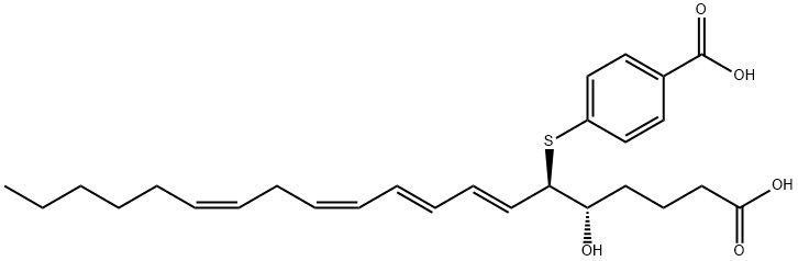 154978-38-8 6(R)-(4-CARBOXYPHENYLTHIO)-5(S)-HYDROXY-7(E),9(E),11(Z),14(Z)-EICOSATETRAENOIC ACID