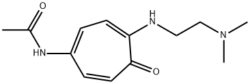 N-[4-[[2-(Dimethylamino)ethyl]amino]-5-oxo-1,3,6-cycloheptatrien-1-yl]acetamide 结构式