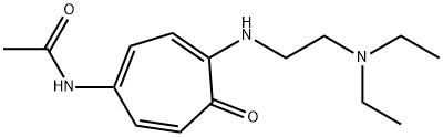 N-[4-[[2-(Diethylamino)ethyl]amino]-5-oxo-1,3,6-cycloheptatrien-1-yl]acetamide Structure