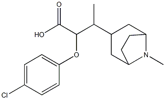 2-(4-クロロフェノキシ)ブタン酸トロパン-3α-イル 化学構造式