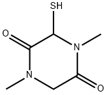 2,5-Piperazinedione,3-mercapto-1,4-dimethyl-(9CI) 化学構造式