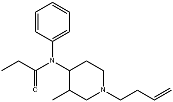 N-(1-but-3-enyl-3-methyl-4-piperidyl)-N-phenyl-propanamide Structure
